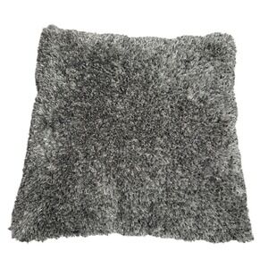 Moove‎ Shag Throw Pillow Decorative Accent Pillow Soft Plush Gray WPP3